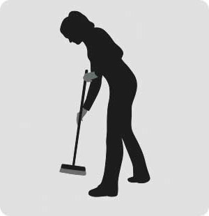 Lady cleaning for an end of tenancy, a house move, or a deep clean