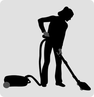 Lady performing domestic Cleaning